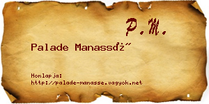Palade Manassé névjegykártya